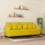 Voir la diapositive 3 : VIDAXL Canape a 3 places Jaune 180 cm Velours