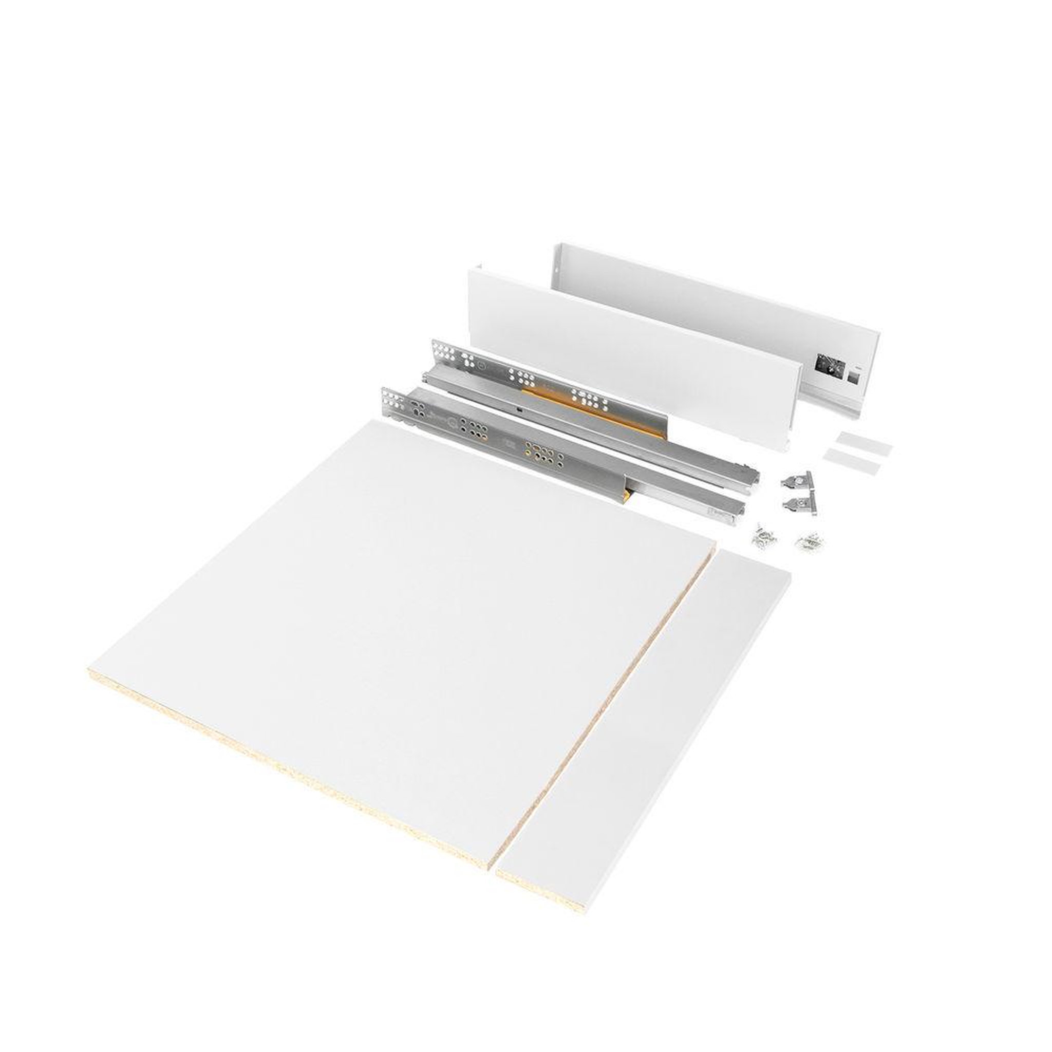 EMUCA SRL Kit de tiroir pour cuisine et salle de bain Vertex - panneaux inclus, H 93 x M 600, blanc