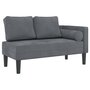 Voir la diapositive 2 : VIDAXL Chaise longue avec coussins gris fonce velours