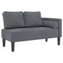 Voir la diapositive 2 : VIDAXL Chaise longue avec coussins gris fonce velours