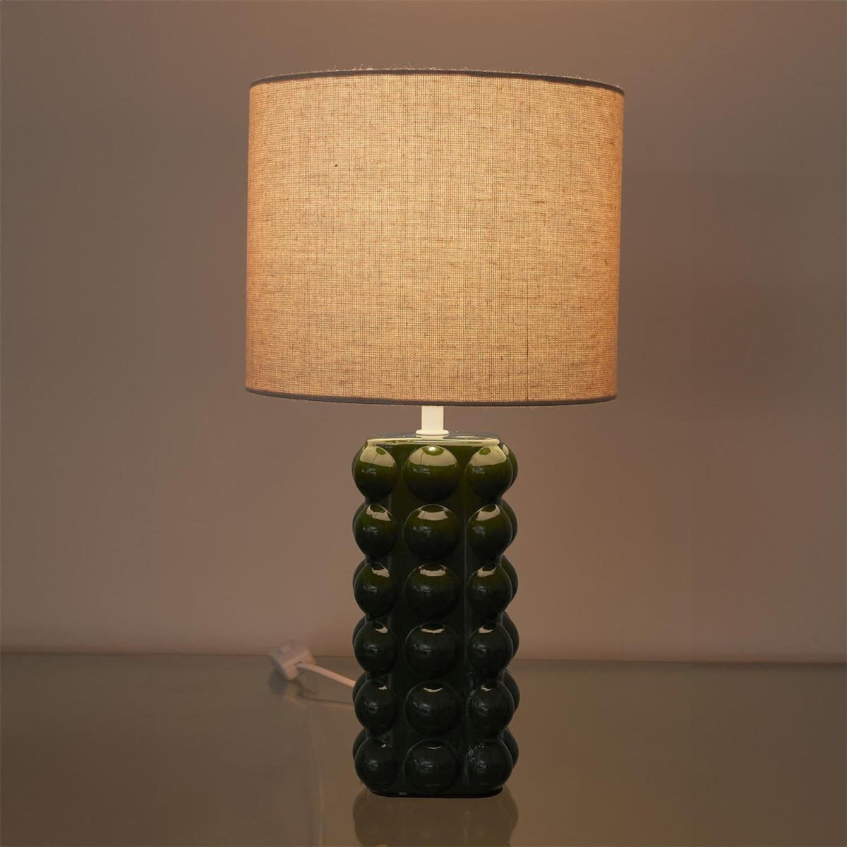 Paris Prix Lampe à Poser en Céramique  Luna  40cm Vert