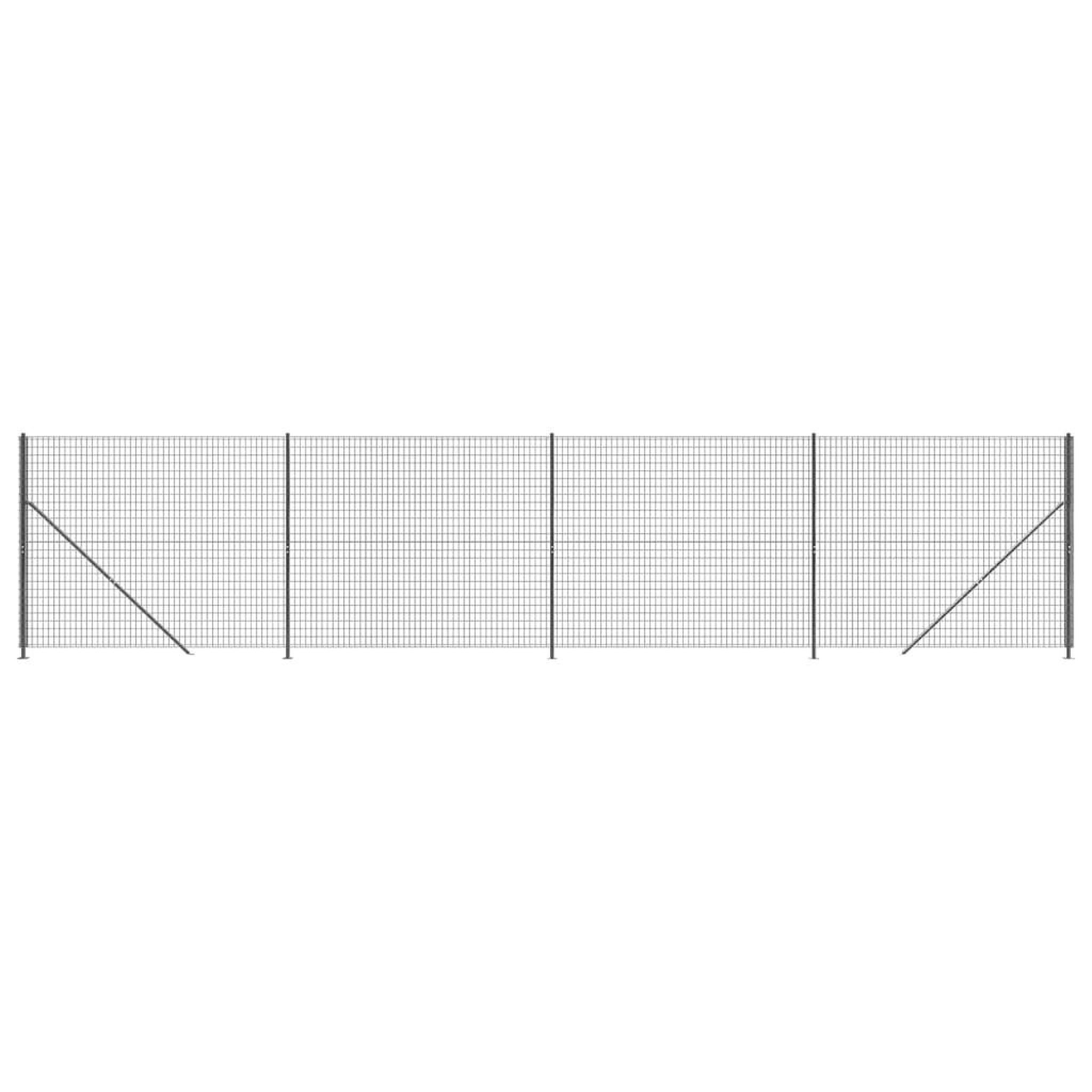Voir la diapositive 2 : VIDAXL Cloture en treillis metallique avec bride anthracite 2,2x10 m