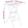 Voir la diapositive 6 : VIDAXL Ensemble de bar pliable 5 pcs Bois de teck massif