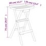 Voir la diapositive 6 : VIDAXL Ensemble de bar pliable 5 pcs Bois de teck massif
