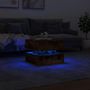 Voir la diapositive 5 : VIDAXL Table basse avec lumieres LED chene fume 50x50x40 cm