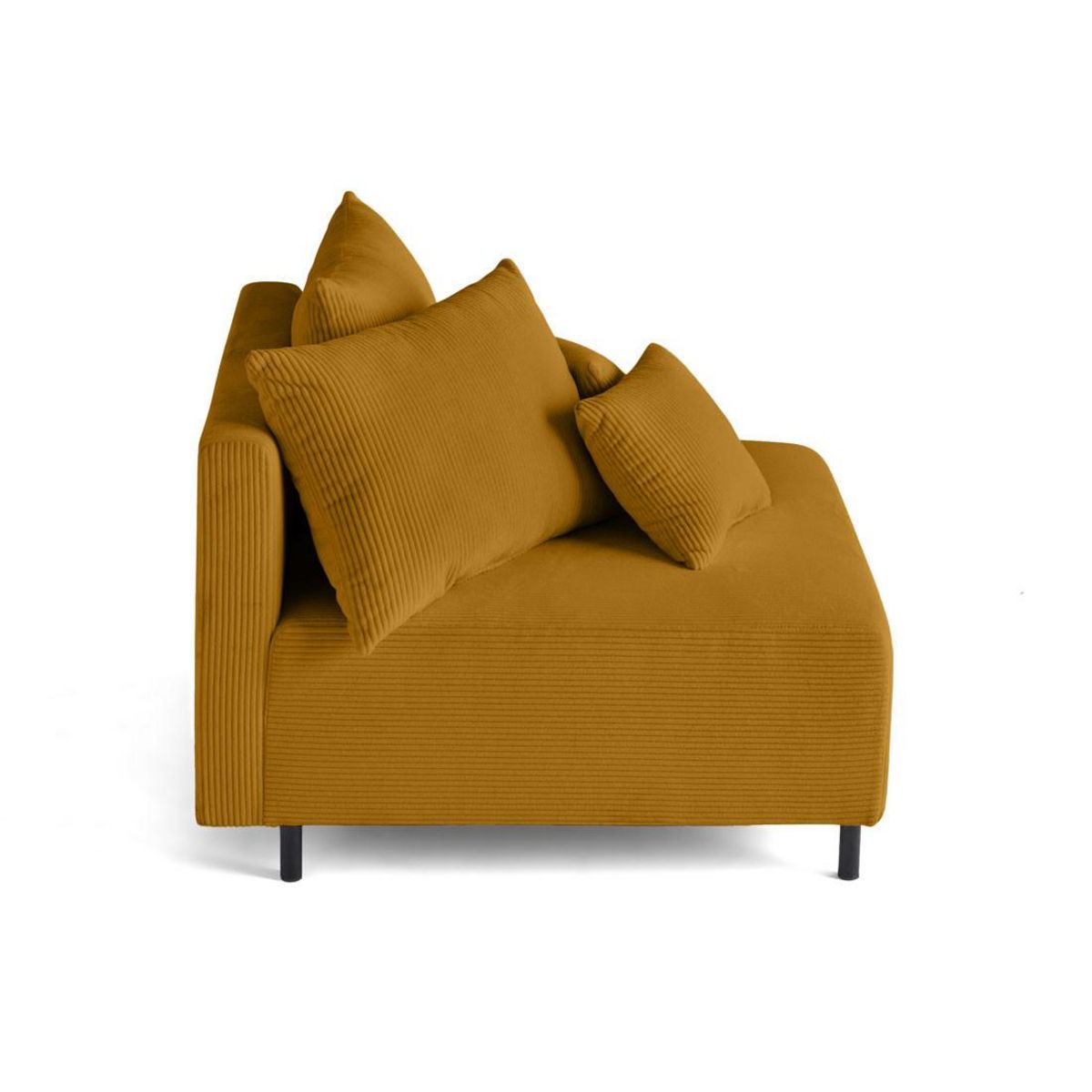 LISA DESIGN Edinburg - module d'assise sans accoudoirs - en velours côtelé