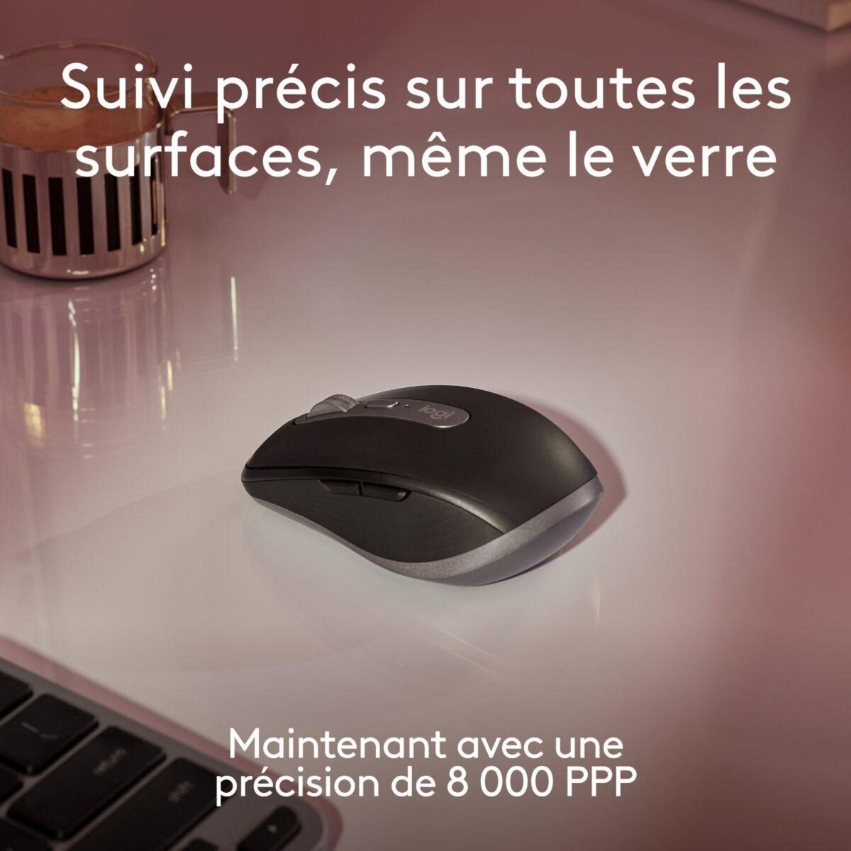 Logitech Souris sans fil rechargeable MX Anywhere 3S for Mac compacte