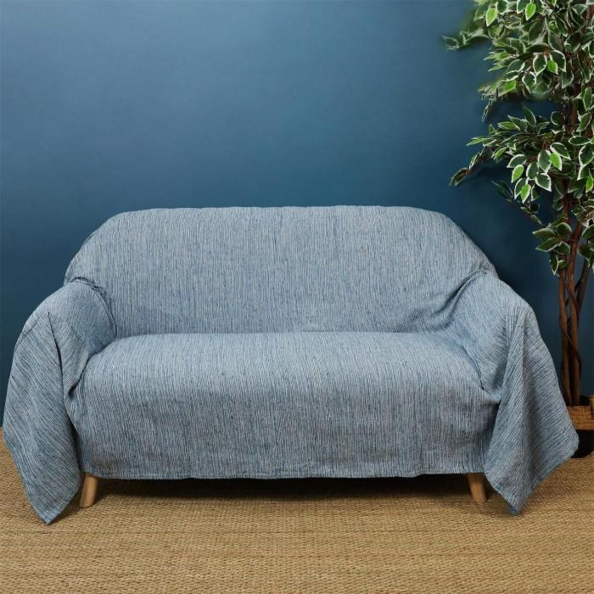 Paris Prix Jeté de Canapé  Blen  170x250cm Bleu Canard