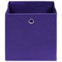 Voir la diapositive 3 : VIDAXL Boîtes de rangement 4 pcs Tissu intisse 28x28x28 cm Violet