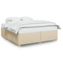 Voir la diapositive 2 : VIDAXL Cadre de lit sans matelas creme 200x200 cm tissu