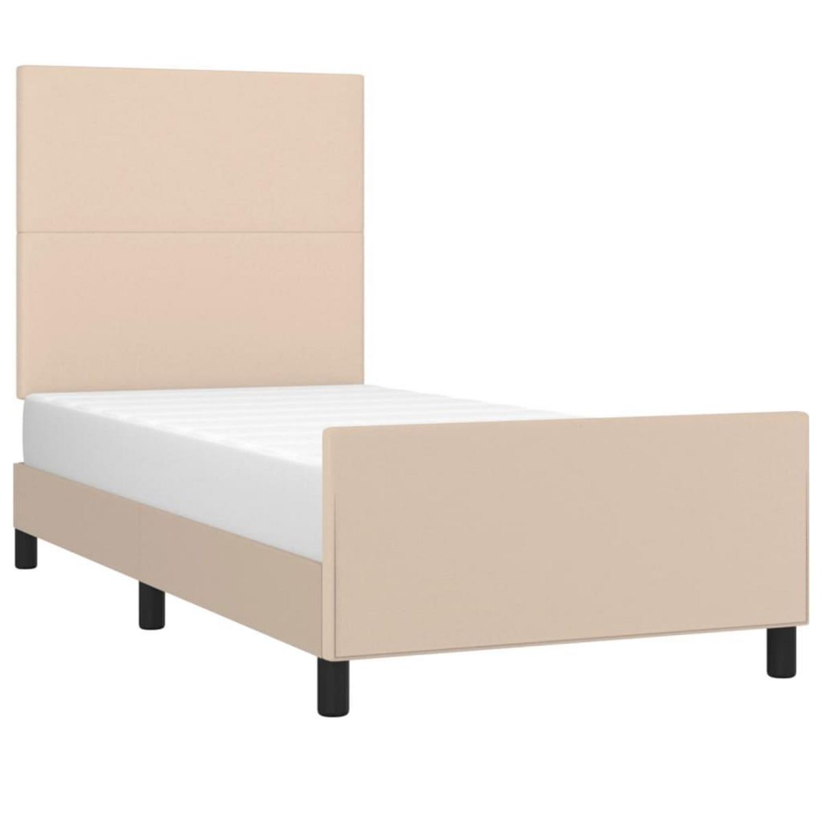 VIDAXL Cadre de lit sans matelas cappuccino 100x200 cm similicuir