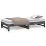 Voir la diapositive 5 : VIDAXL Lit coulissant sans matelas gris 2x(90x200) cm