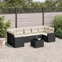 Voir la diapositive 1 : VIDAXL Salon de jardin 8 pcs avec coussins noir resine tressee