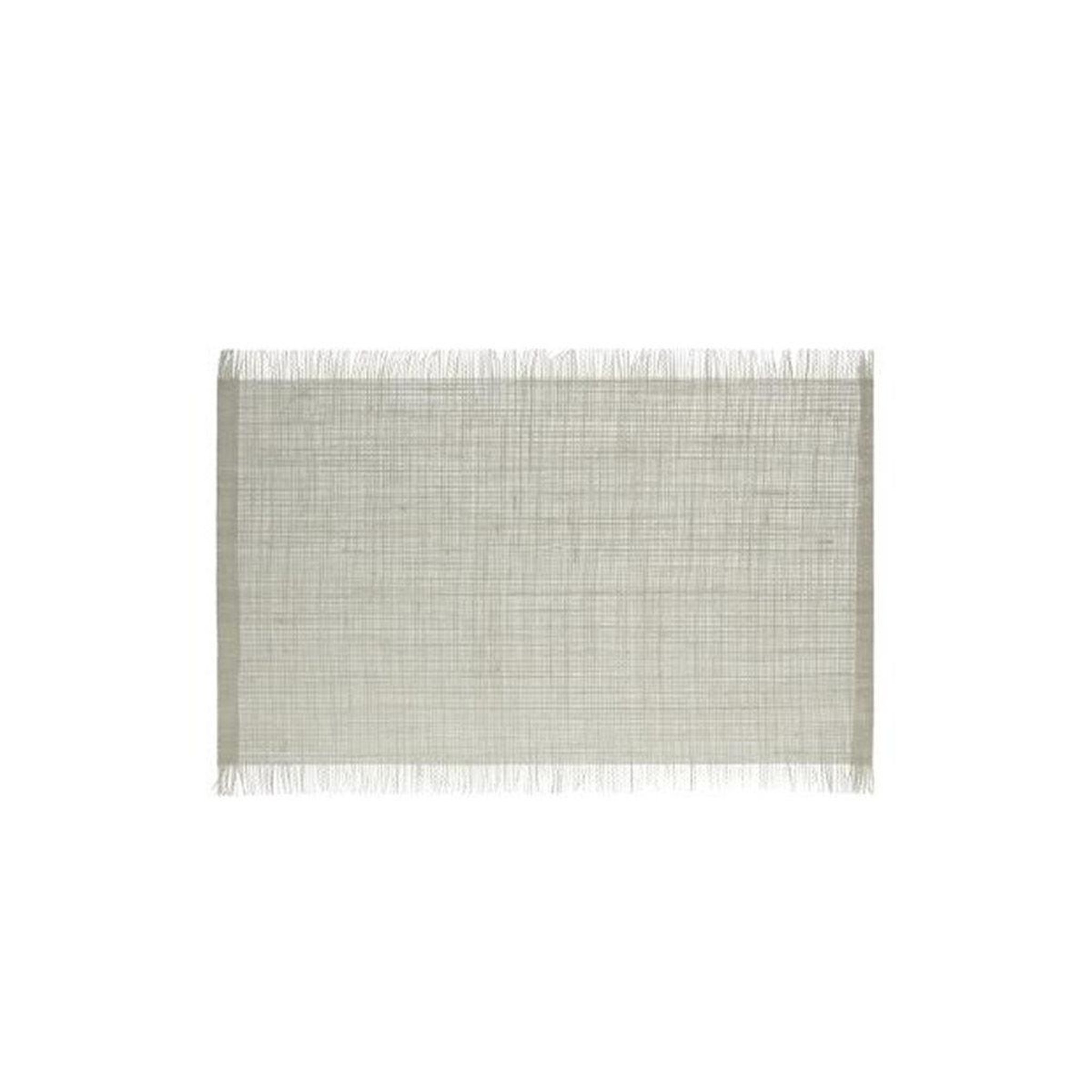 SECRET DE GOURMET Set de Table en Jute  Frange  30x45cm Gris