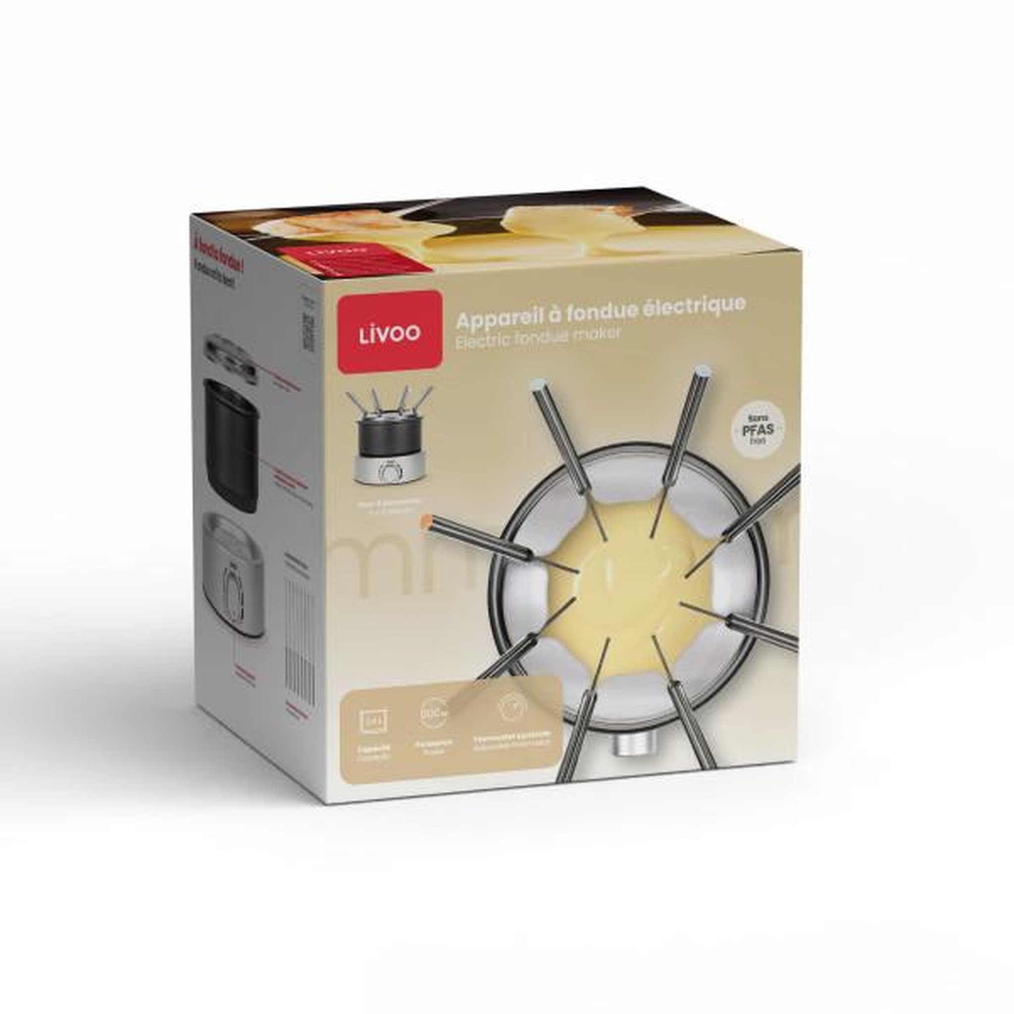 Voir la diapositive 5 : LIVOO Appareil à fondue électrique 800w 8 fourchettes - doc333