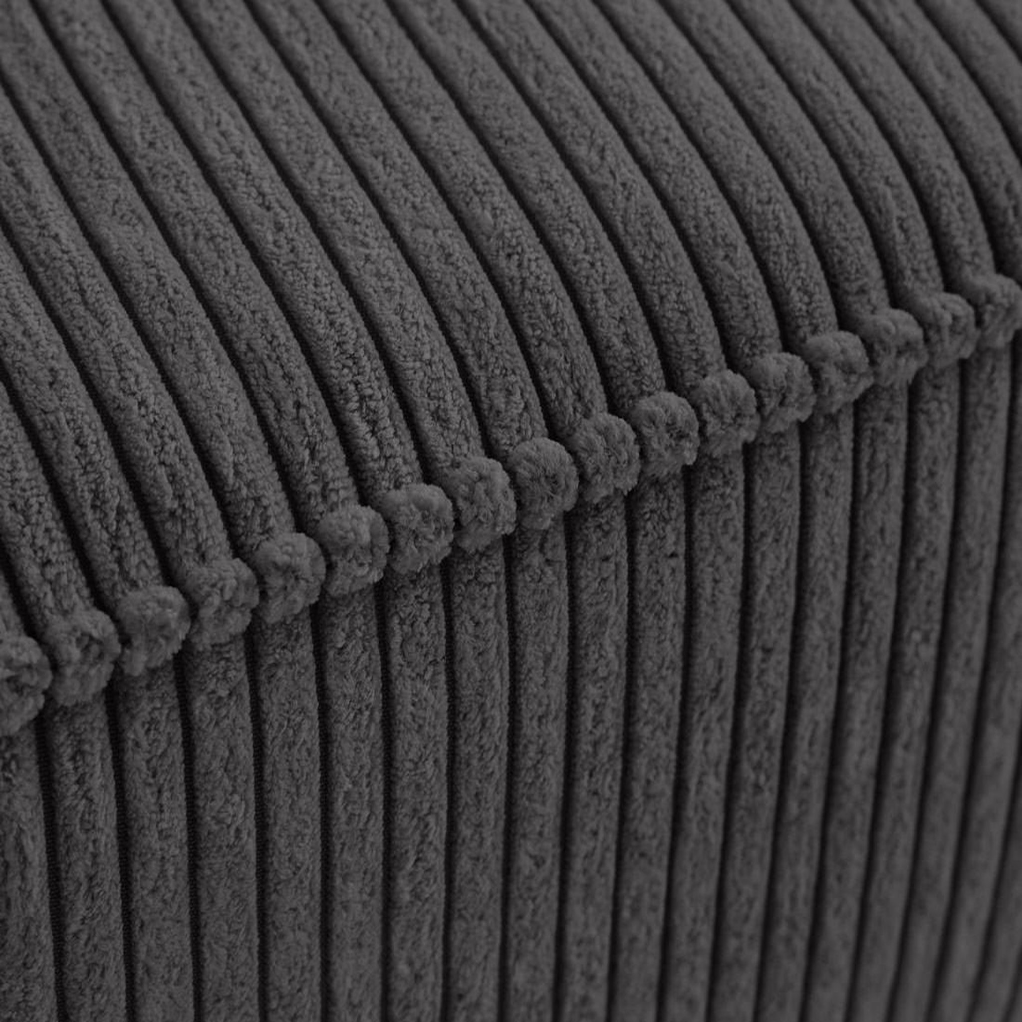 Voir la diapositive 5 : BEST MOBILIER Charlie - pouf - pieds hauts - en velours côtelé