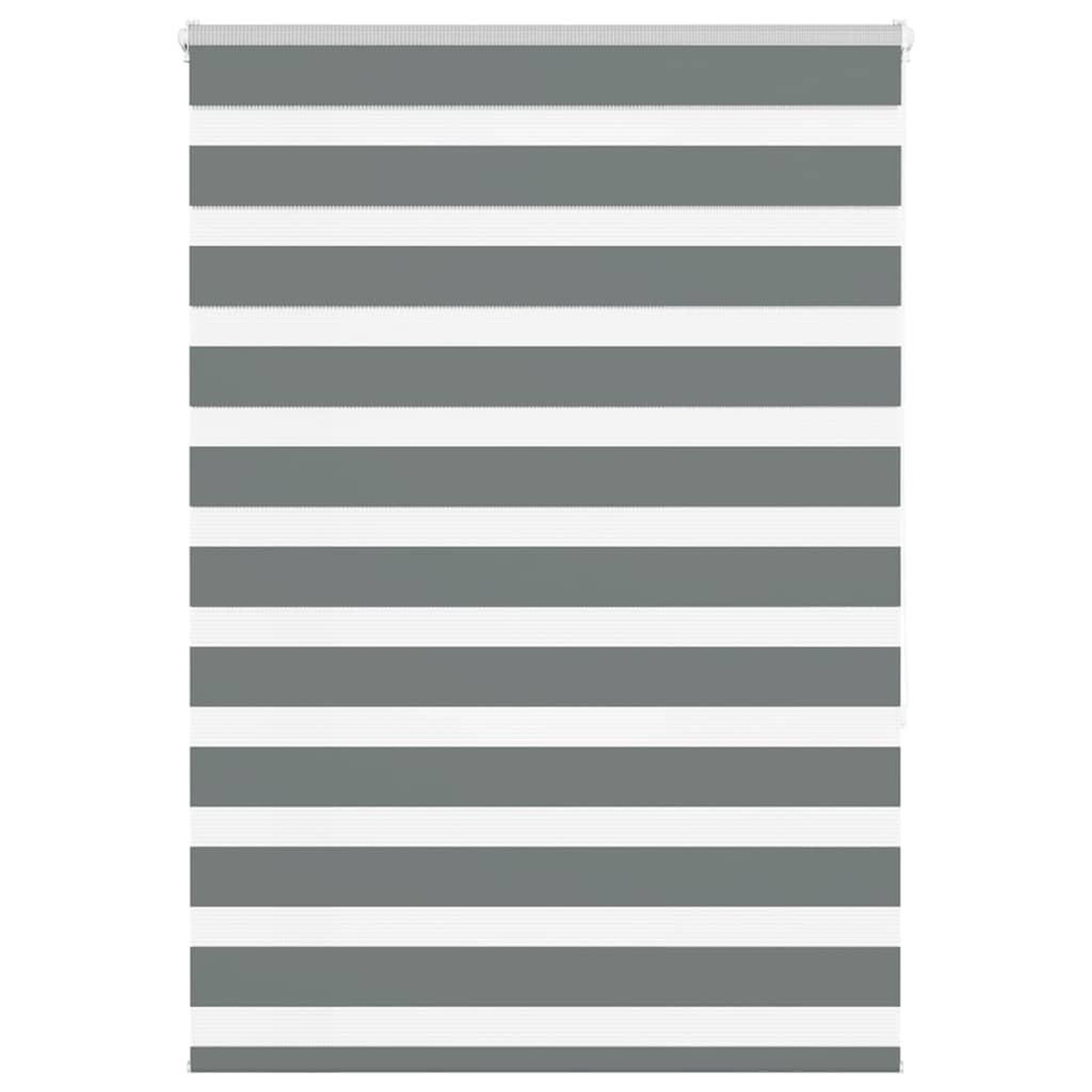 VIDAXL Store zebre gris fonce largeur du tissu 105,9 cm polyester