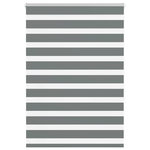 VIDAXL Store zebre gris fonce largeur du tissu 105,9 cm polyester