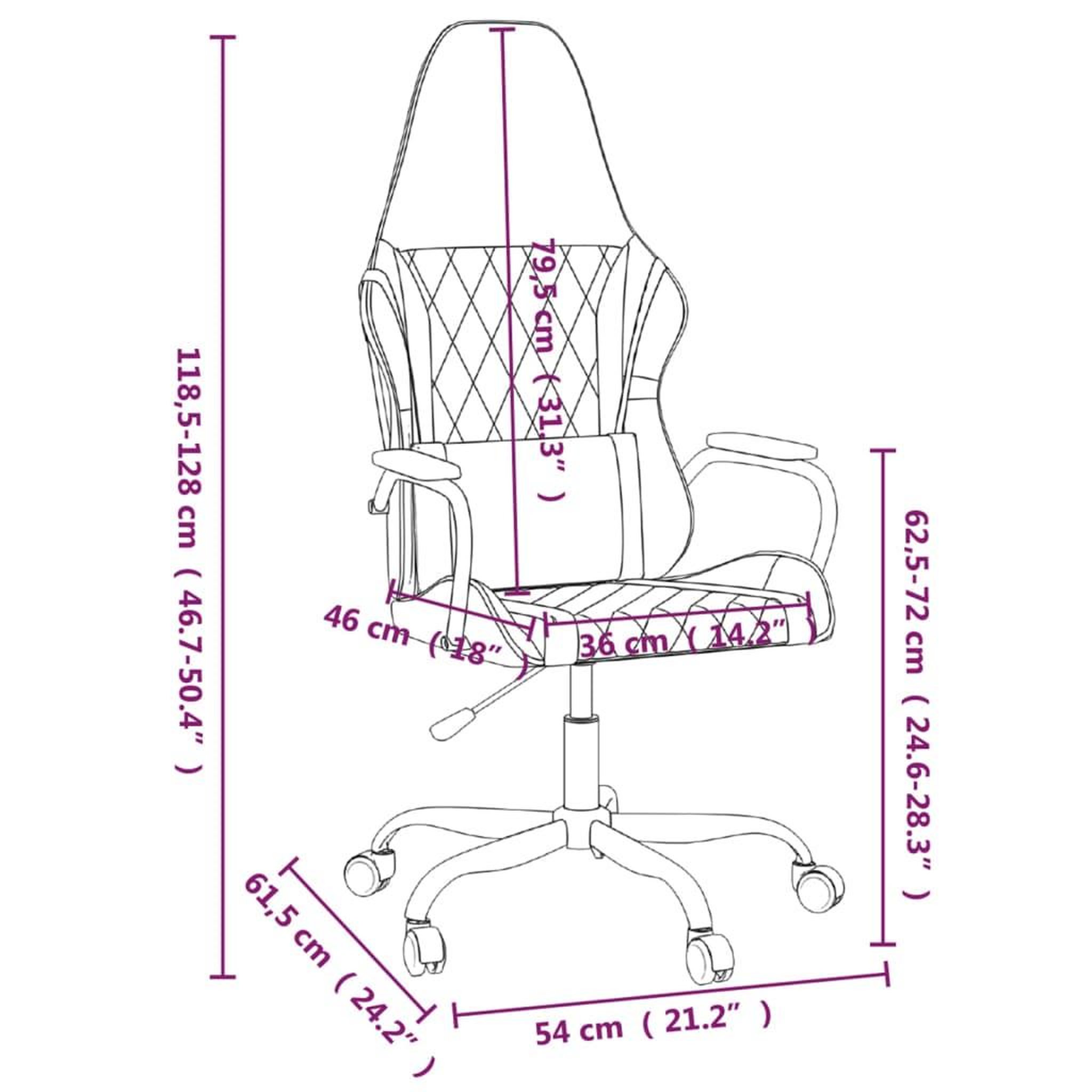 Voir la diapositive 6 : VIDAXL Chaise de jeu Noir et dore Similicuir
