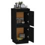 Voir la diapositive 4 : VIDAXL Buffet Noir 31,5x34x75 cm Bois massif de pin