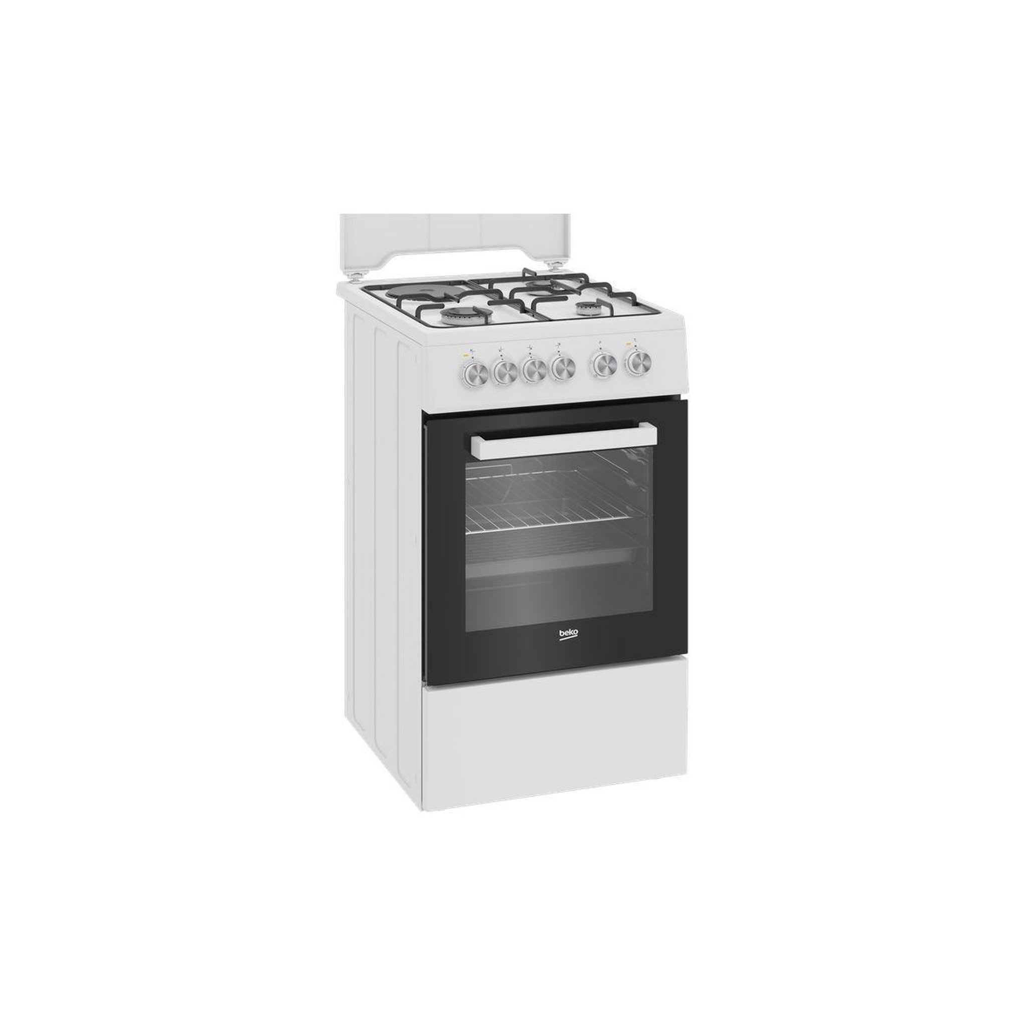 Voir la diapositive 2 : Beko Cuisinière gaz fss53011dw