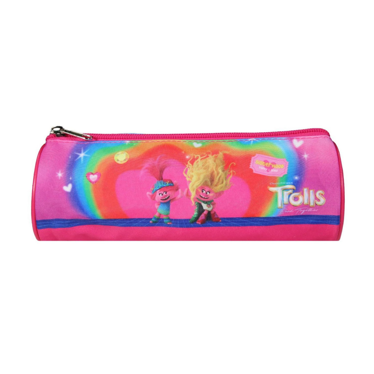 Bagtrotter Trousse scolaire ronde Les Trolls Rose
