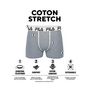 Voir la diapositive 2 : FILA Lot de 4 Boxers Homme FILA 5016 coton couleur Navy