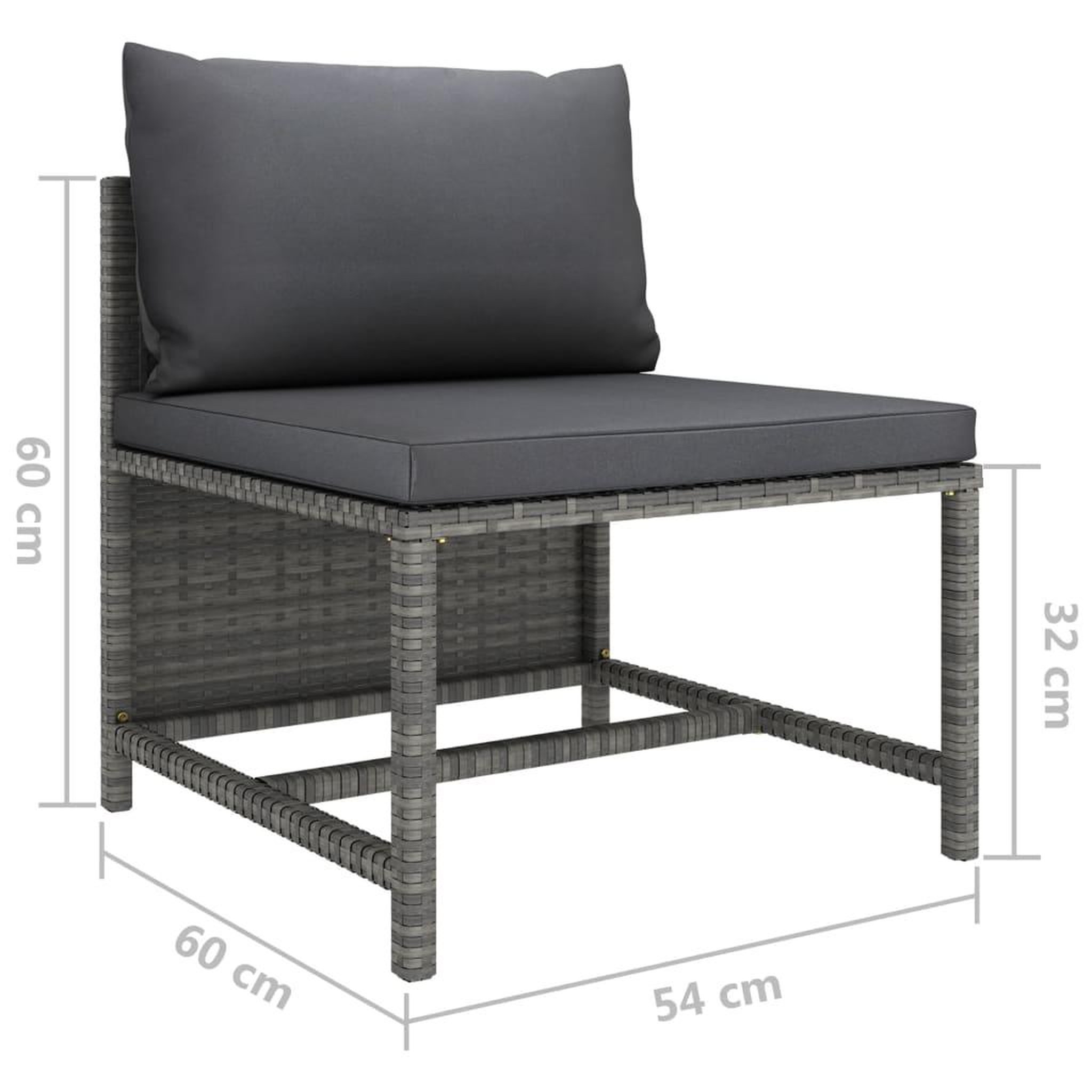 Voir la diapositive 6 : VIDAXL Salon de jardin 10 pcs avec coussins resine tressee gris