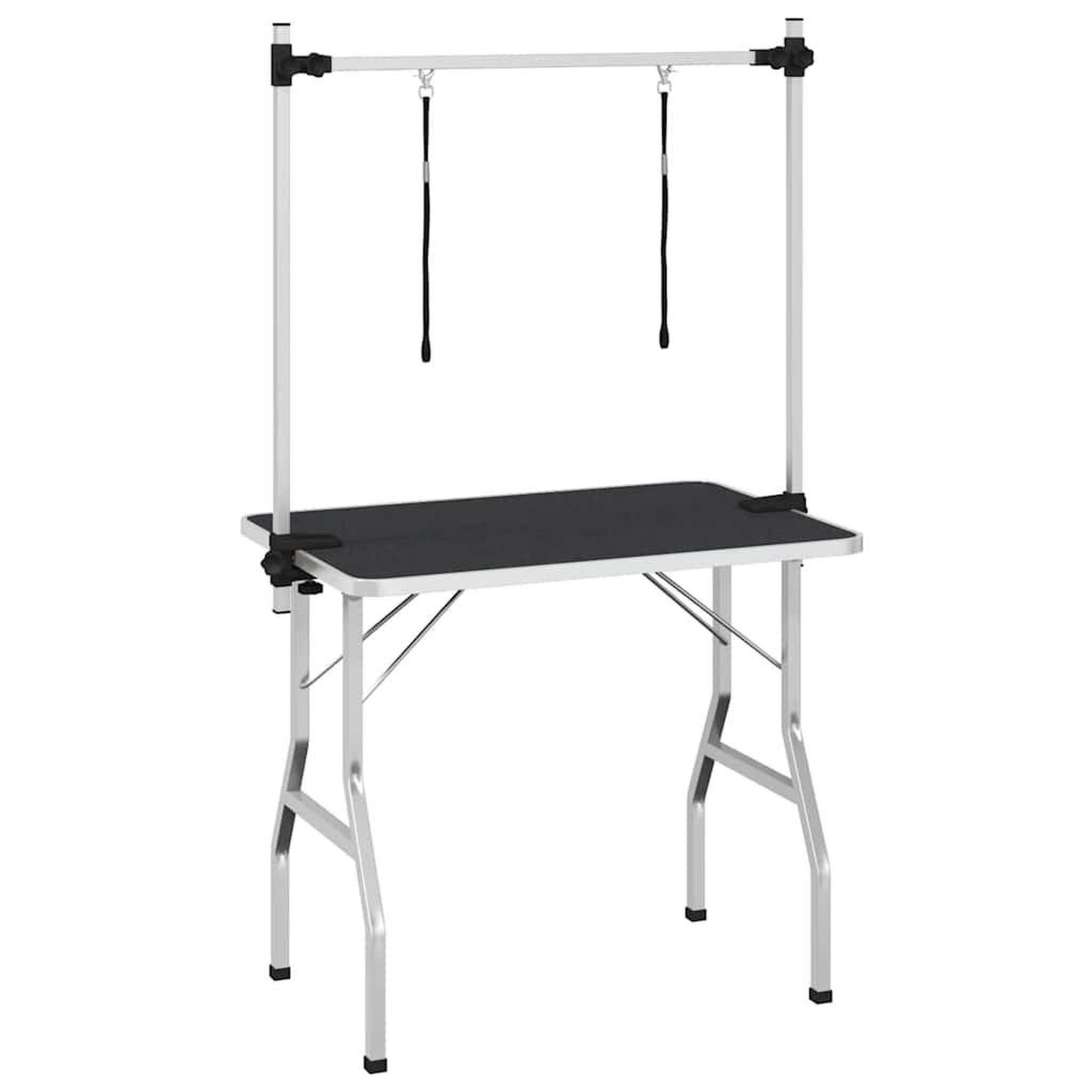 VIDAXL Table de toilettage ajustable pour chiens chats 2 potences