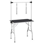 VIDAXL Table de Toilettage Ajustable pour Chiens Chats 2 Potences