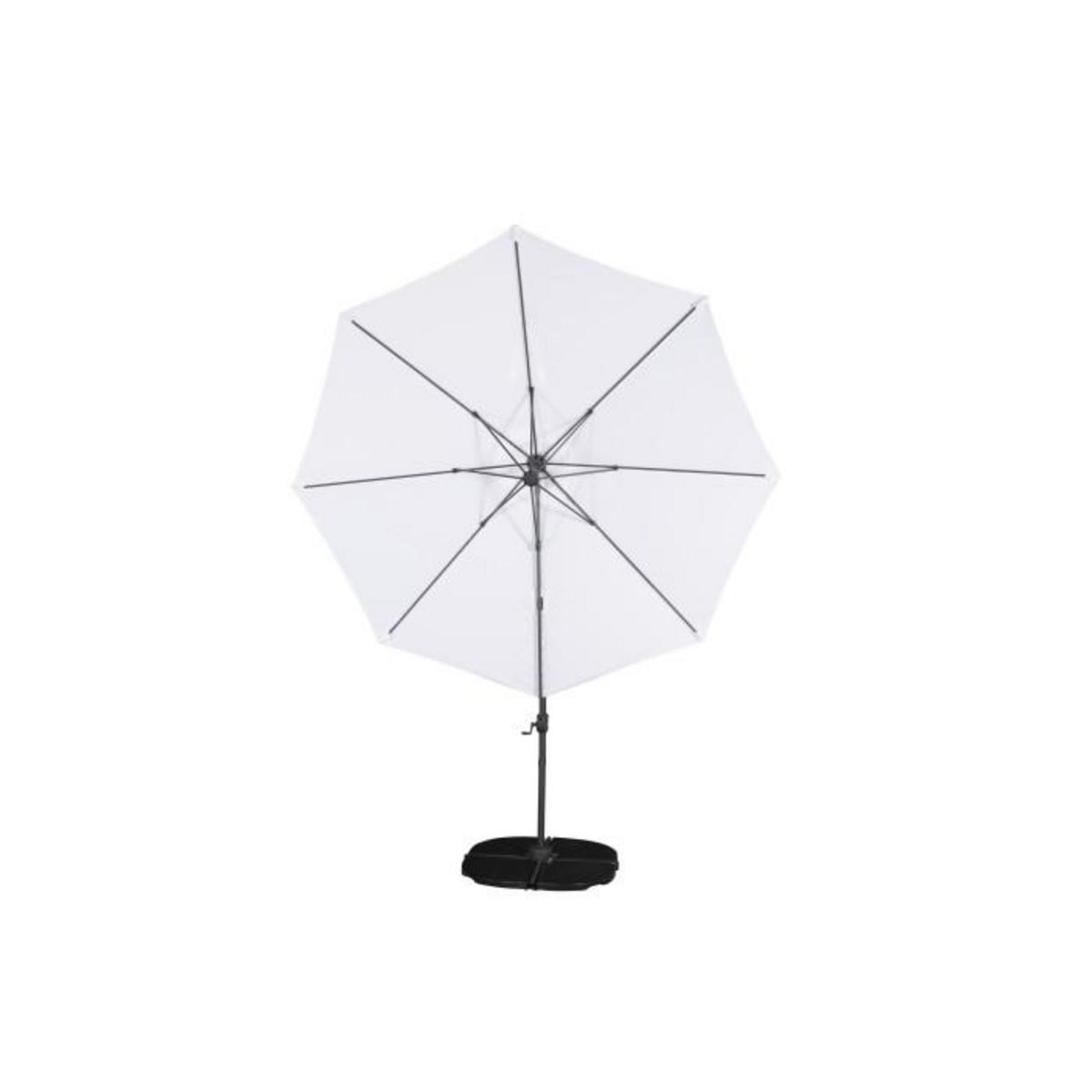 Paris Prix Parasol Déporté Rotatif  Leeds  300cm Blanc