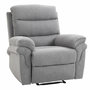 Voir la diapositive 1 : HOMCOM Fauteuil de relaxation inclinable manuel avec repose-pied ajustable tissu polyester aspect lin gris clair chiné