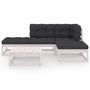 Voir la diapositive 3 : VIDAXL Salon de jardin 5 pcs avec coussins Bois de pin massif