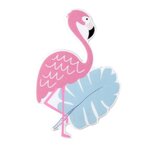 Paris Prix Sticker Puffy  Flamant Rose  10cm Rose
