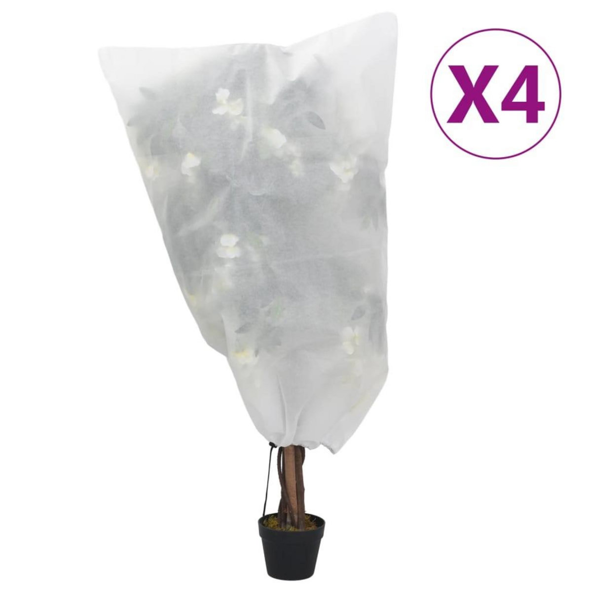 VIDAXL Housses de protection pour plantes avec cordon de serrage 4 pcs