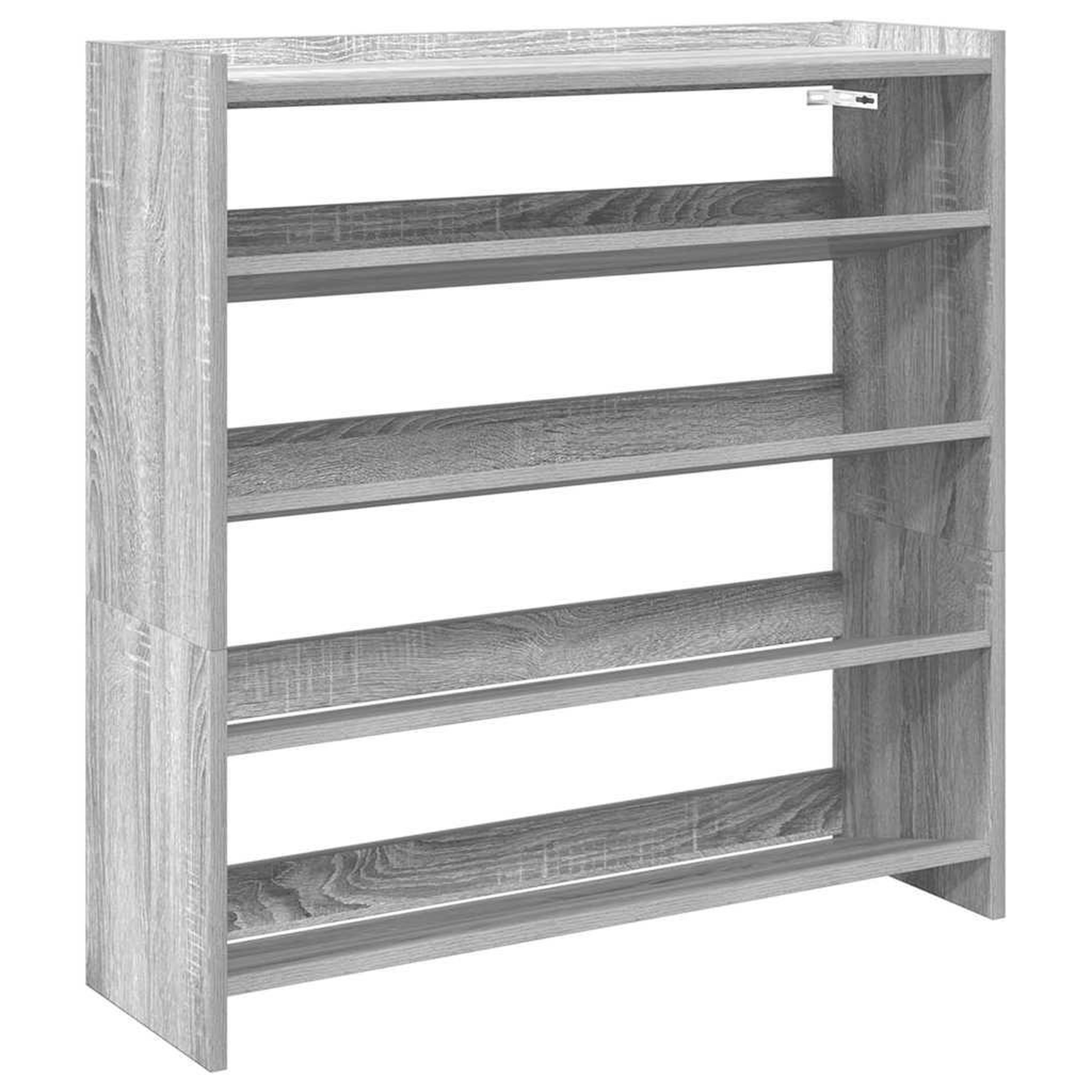Voir la diapositive 2 : VIDAXL Etagere a chaussures sonoma gris 80x25x81 cm bois d'ingenierie