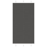 VIDAXL Store plisse noir 105x200 cm largeur du tissu 104,4cm polyester