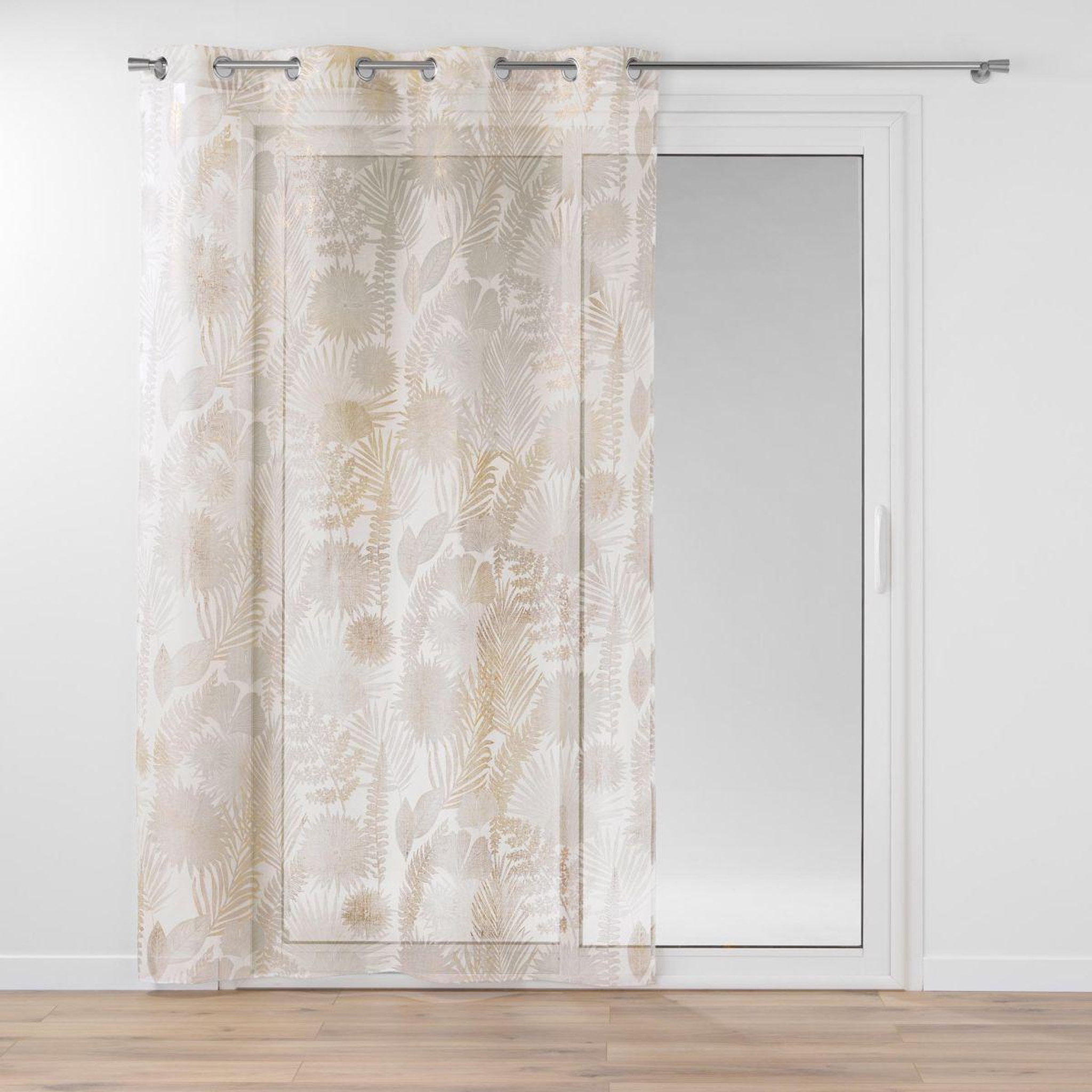 Douceur d'Intérieur Rideau voilage à œillets  melisse  140x240cm multicolore