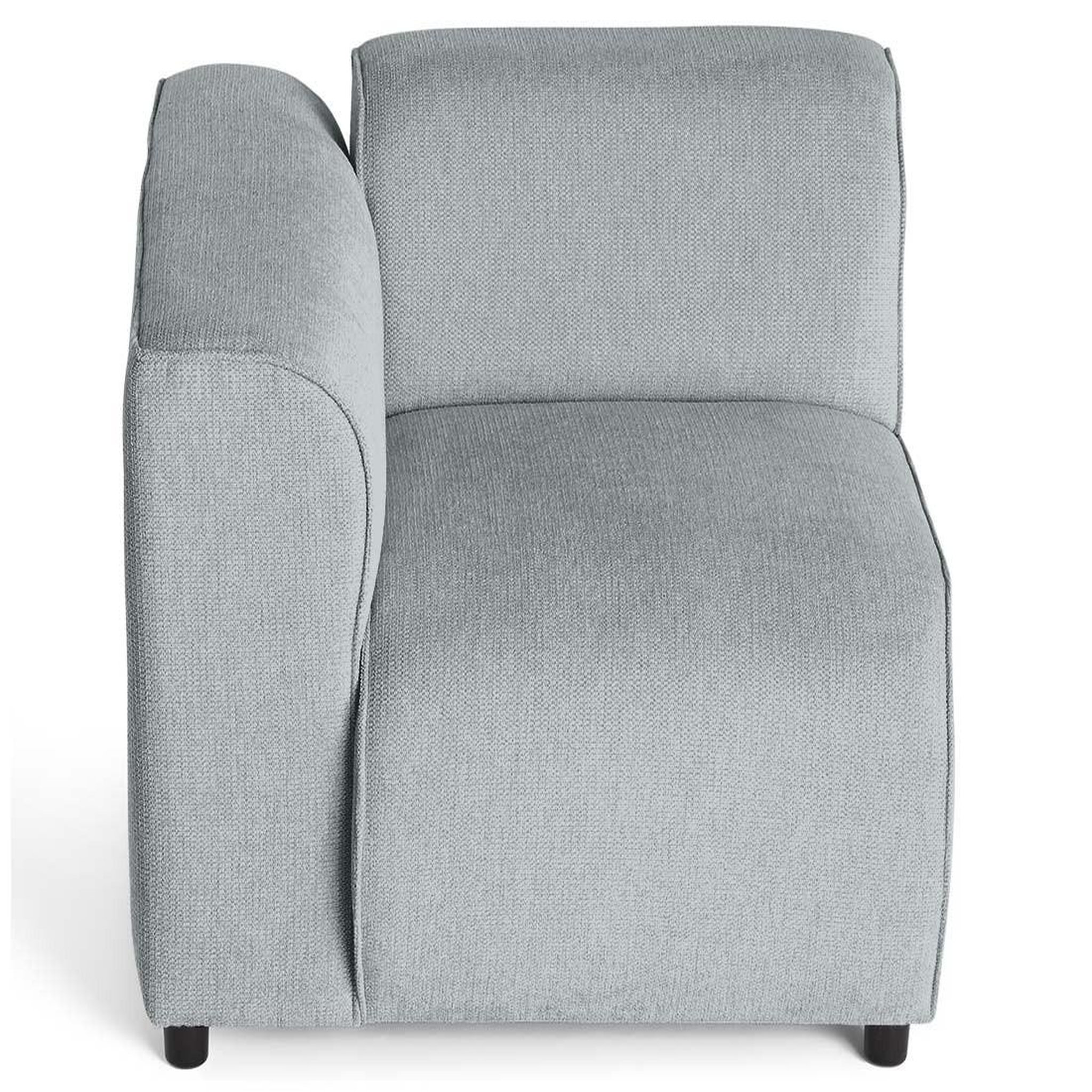 Voir la diapositive 3 : LISA DESIGN Suaro - module d'assise d'angle gauche en tissu texturé
