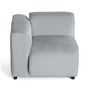 Voir la diapositive 3 : LISA DESIGN Suaro - module d'assise d'angle gauche en tissu texturé