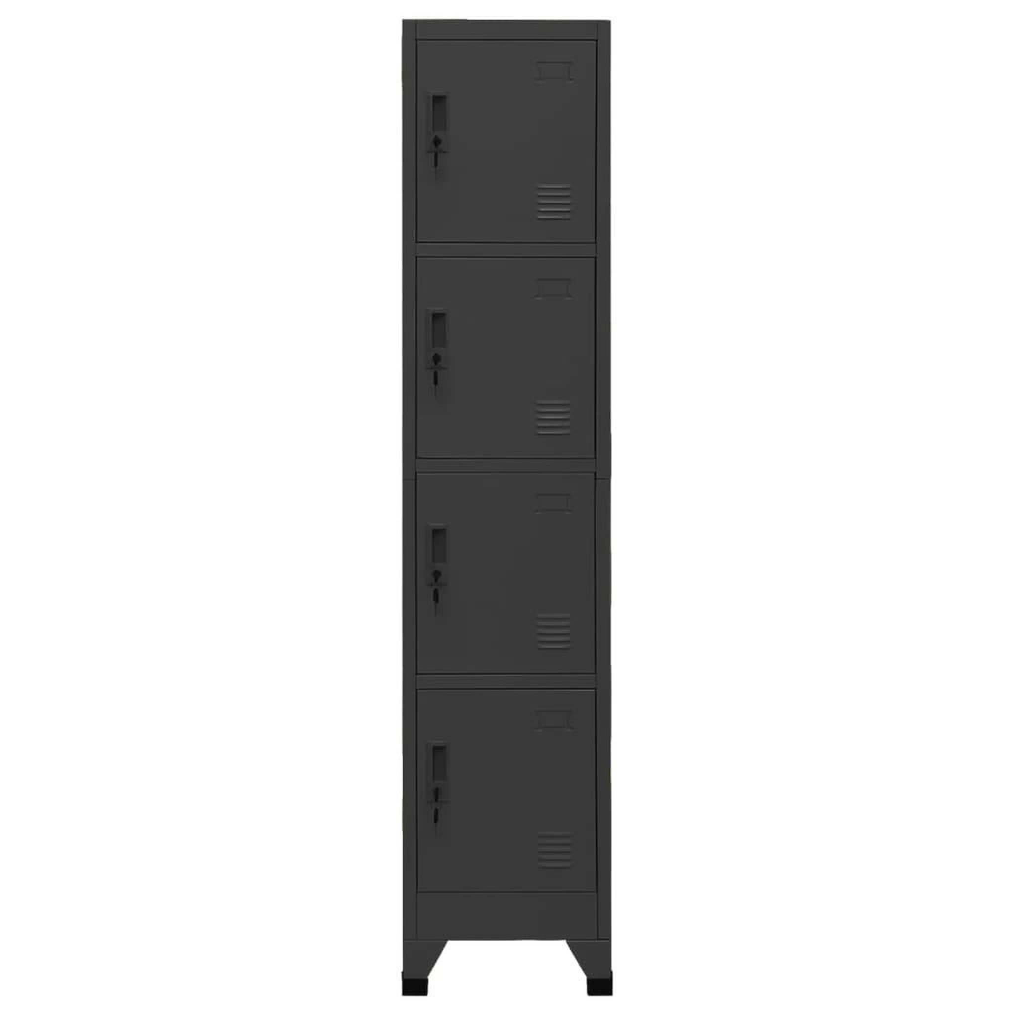 Voir la diapositive 2 : VIDAXL Armoire a casiers Anthracite 38x45x180 cm Acier