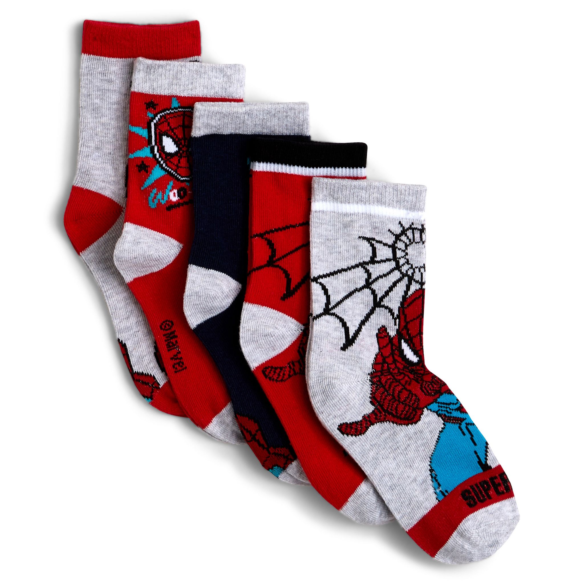 Queenshin Chaussettes pour garçons écoliers enfants nouveauté jeu de bande dessinée drôle coloré dessin animé cool avec motif équipage chaussettes de cheville 6 paires cadeaux 3-14 ans taille 25-38