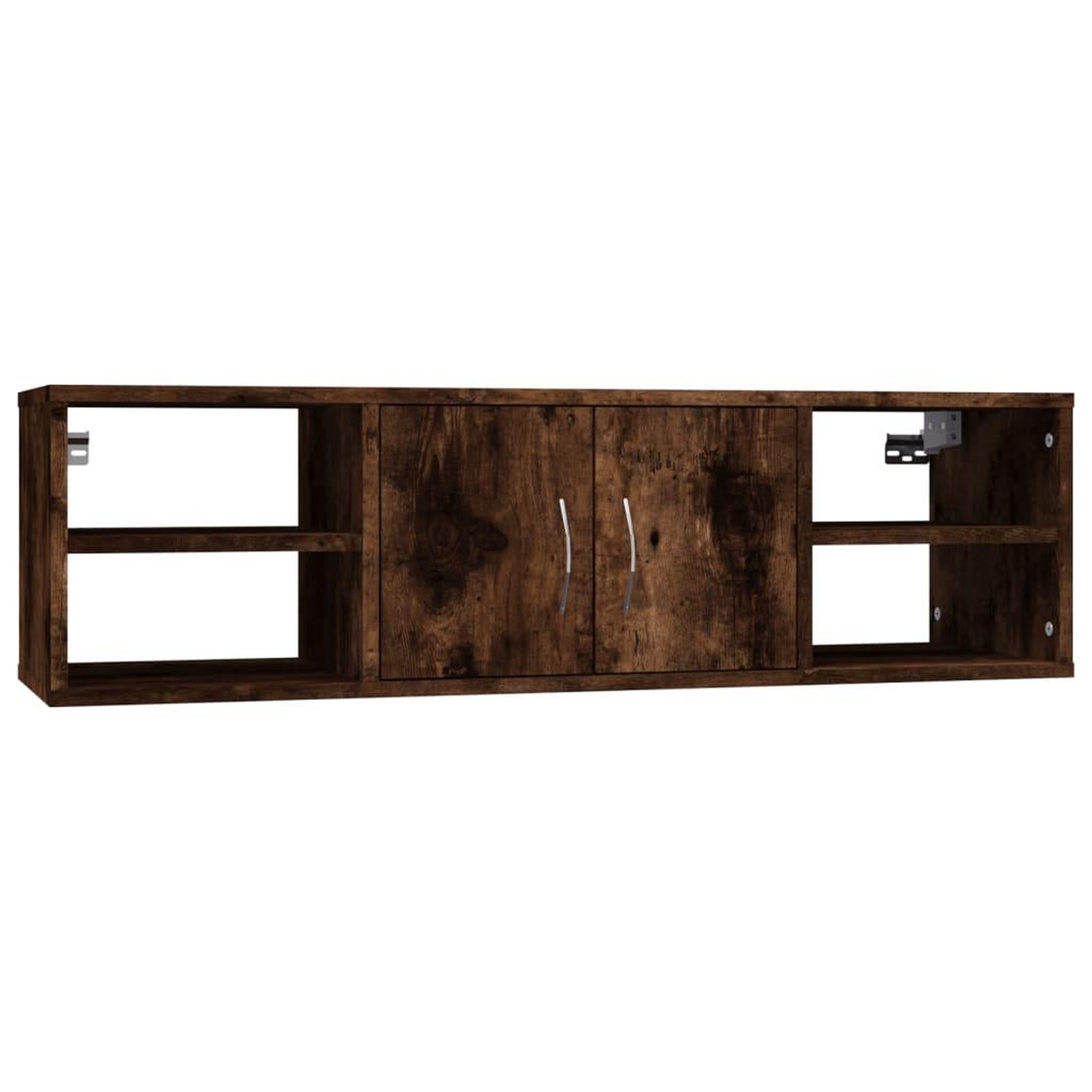 Voir la diapositive 2 : VIDAXL Etagere murale chene fume 102x30x29 cm bois d'ingenierie