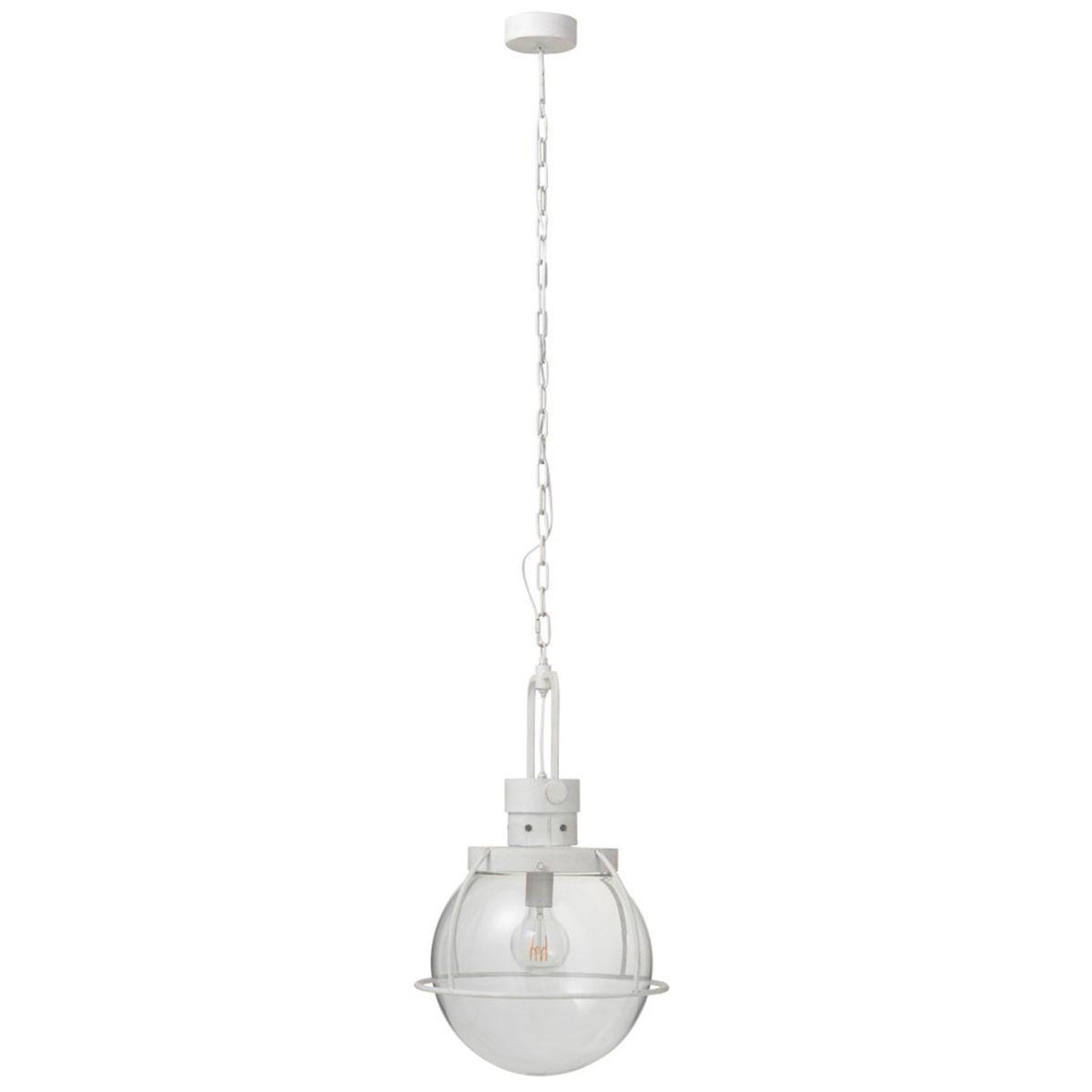 J-LINE Lampe suspension boule  iore  40cm blanc