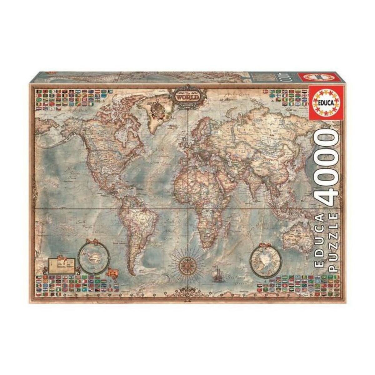 EDUCA EDUCA Puzzle 4000 Pieces - Mappemonde