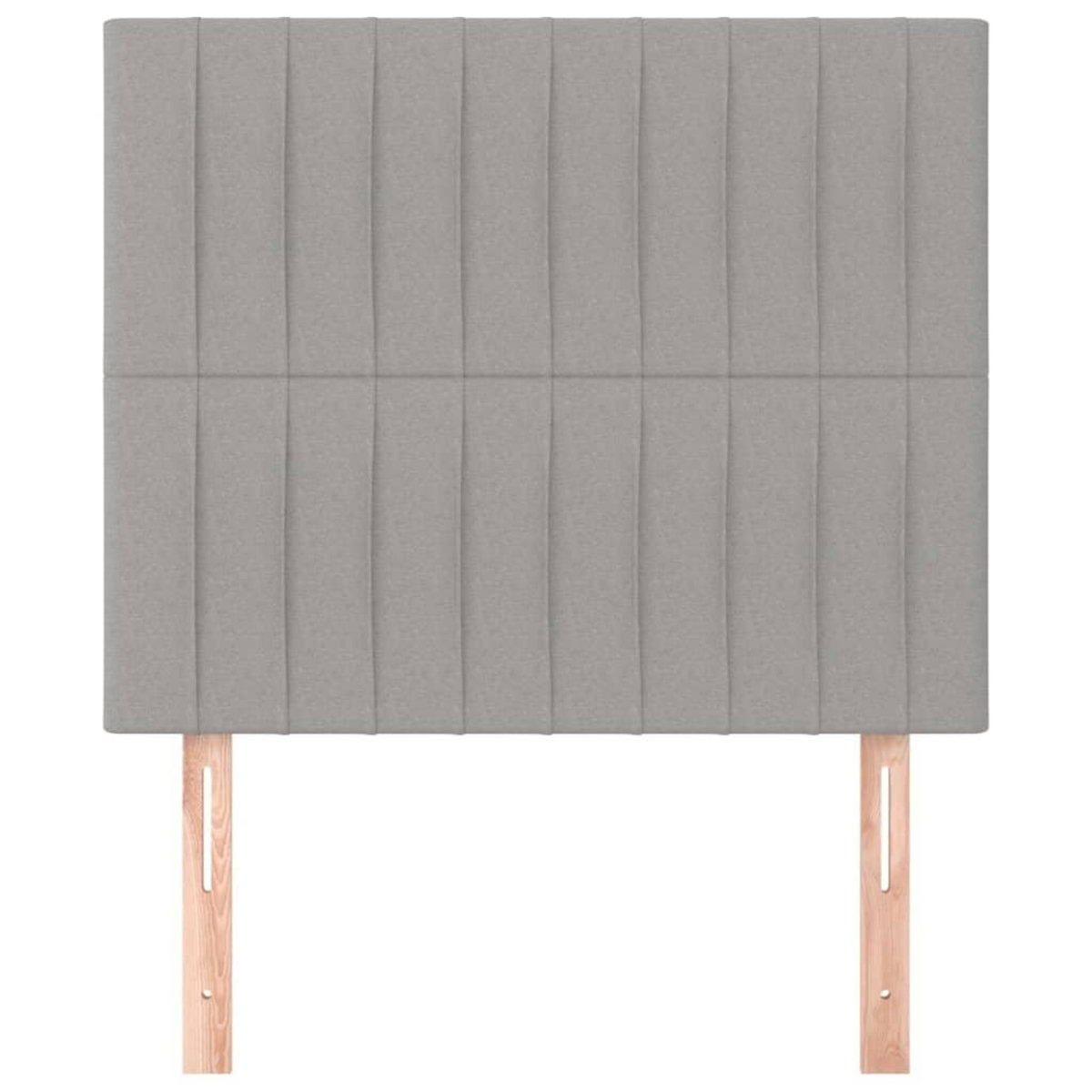 VIDAXL Tetes de lit 2 pcs Gris clair 100x5x78/88 cm Tissu