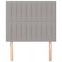 Voir la diapositive 3 : VIDAXL Tetes de lit 2 pcs Gris clair 100x5x78/88 cm Tissu
