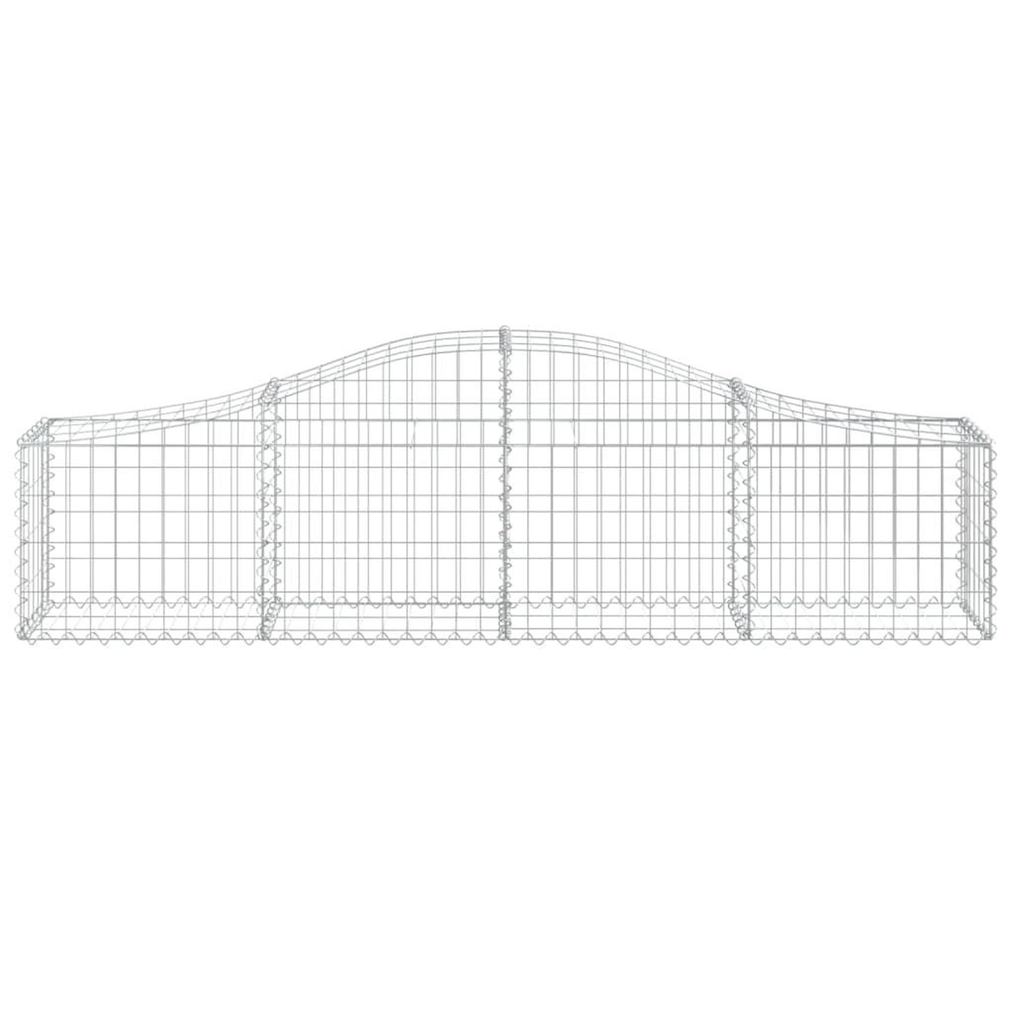 Voir la diapositive 4 : VIDAXL Paniers a gabions arques 2 pcs 200x30x40/60 cm Fer galvanise