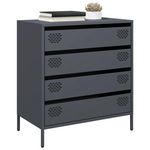 VIDAXL Buffet anthracite 68x39x73,5 cm acier lamine a froid