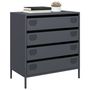 Voir la diapositive 1 : VIDAXL Buffet anthracite 68x39x73,5 cm acier lamine a froid